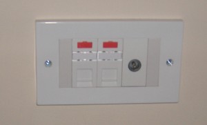 Modular RJ45 wall plate