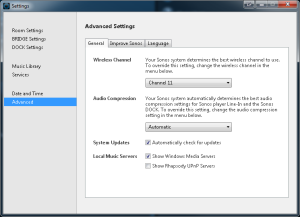 Sonos Controller Application Wifi Channel Selection