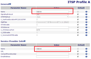 OBi 110 ITSP Profile Settings